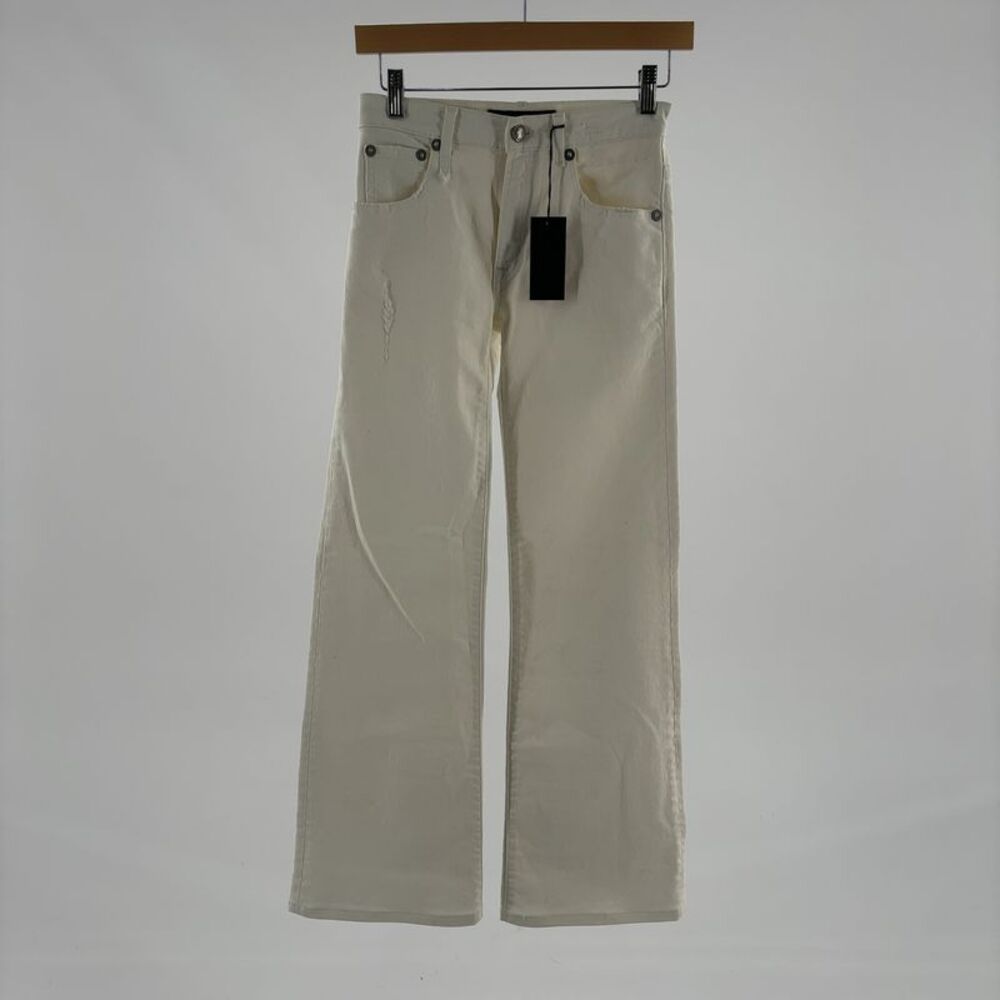R13 Jane White Flare Jeans